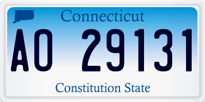 CT license plate AO29131