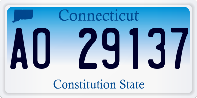 CT license plate AO29137
