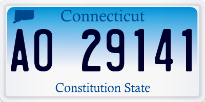 CT license plate AO29141