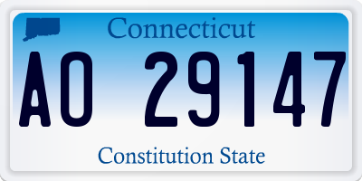 CT license plate AO29147
