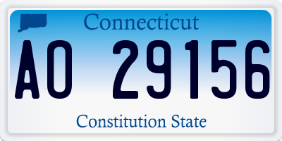 CT license plate AO29156