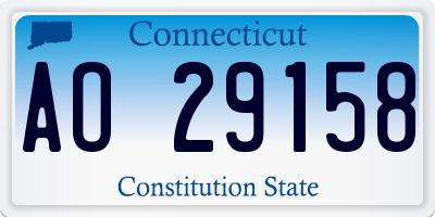 CT license plate AO29158