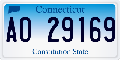 CT license plate AO29169