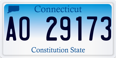 CT license plate AO29173