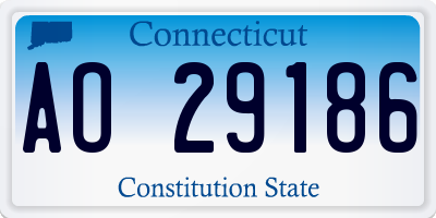 CT license plate AO29186