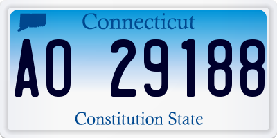 CT license plate AO29188
