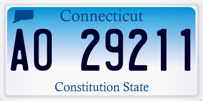 CT license plate AO29211