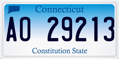CT license plate AO29213