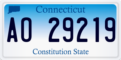 CT license plate AO29219
