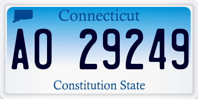 CT license plate AO29249