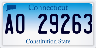 CT license plate AO29263