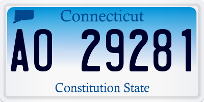 CT license plate AO29281