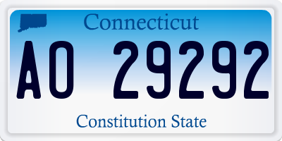 CT license plate AO29292