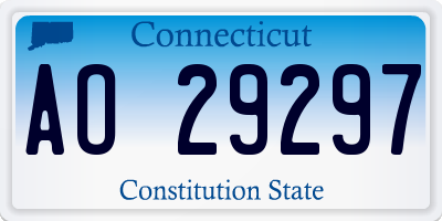 CT license plate AO29297