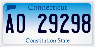 CT license plate AO29298