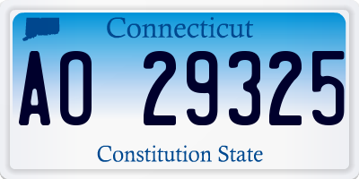 CT license plate AO29325