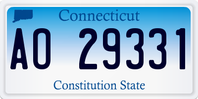CT license plate AO29331