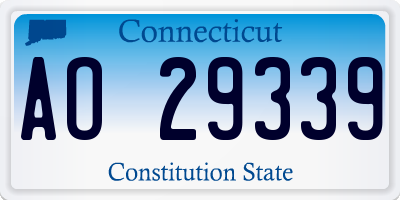 CT license plate AO29339