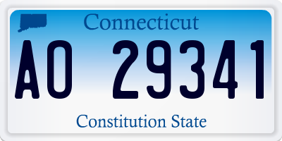 CT license plate AO29341