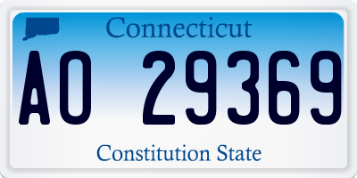 CT license plate AO29369