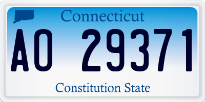 CT license plate AO29371