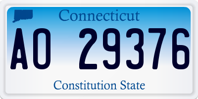 CT license plate AO29376