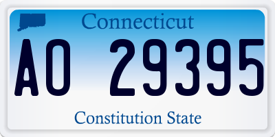 CT license plate AO29395