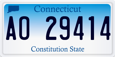 CT license plate AO29414