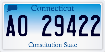CT license plate AO29422