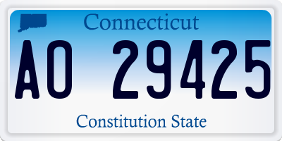 CT license plate AO29425