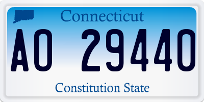 CT license plate AO29440