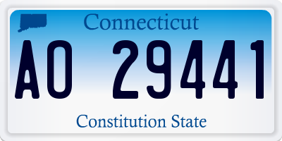 CT license plate AO29441