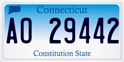 CT license plate AO29442
