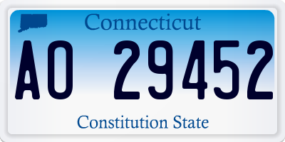 CT license plate AO29452