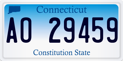 CT license plate AO29459