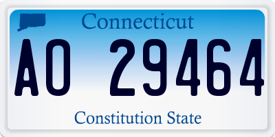 CT license plate AO29464