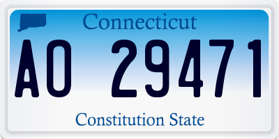 CT license plate AO29471