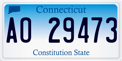 CT license plate AO29473