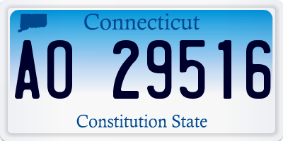 CT license plate AO29516