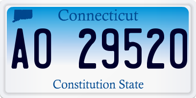 CT license plate AO29520