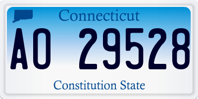 CT license plate AO29528