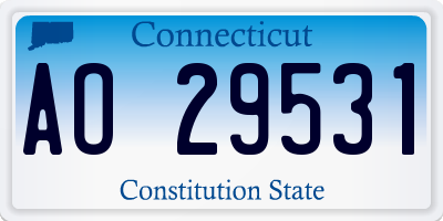 CT license plate AO29531
