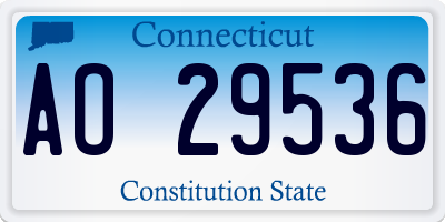 CT license plate AO29536