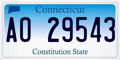 CT license plate AO29543