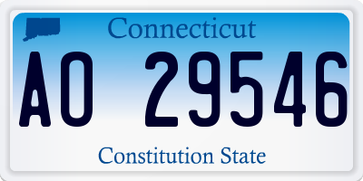 CT license plate AO29546