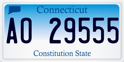 CT license plate AO29555