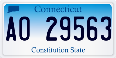 CT license plate AO29563