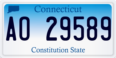 CT license plate AO29589