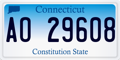 CT license plate AO29608