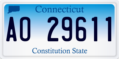 CT license plate AO29611